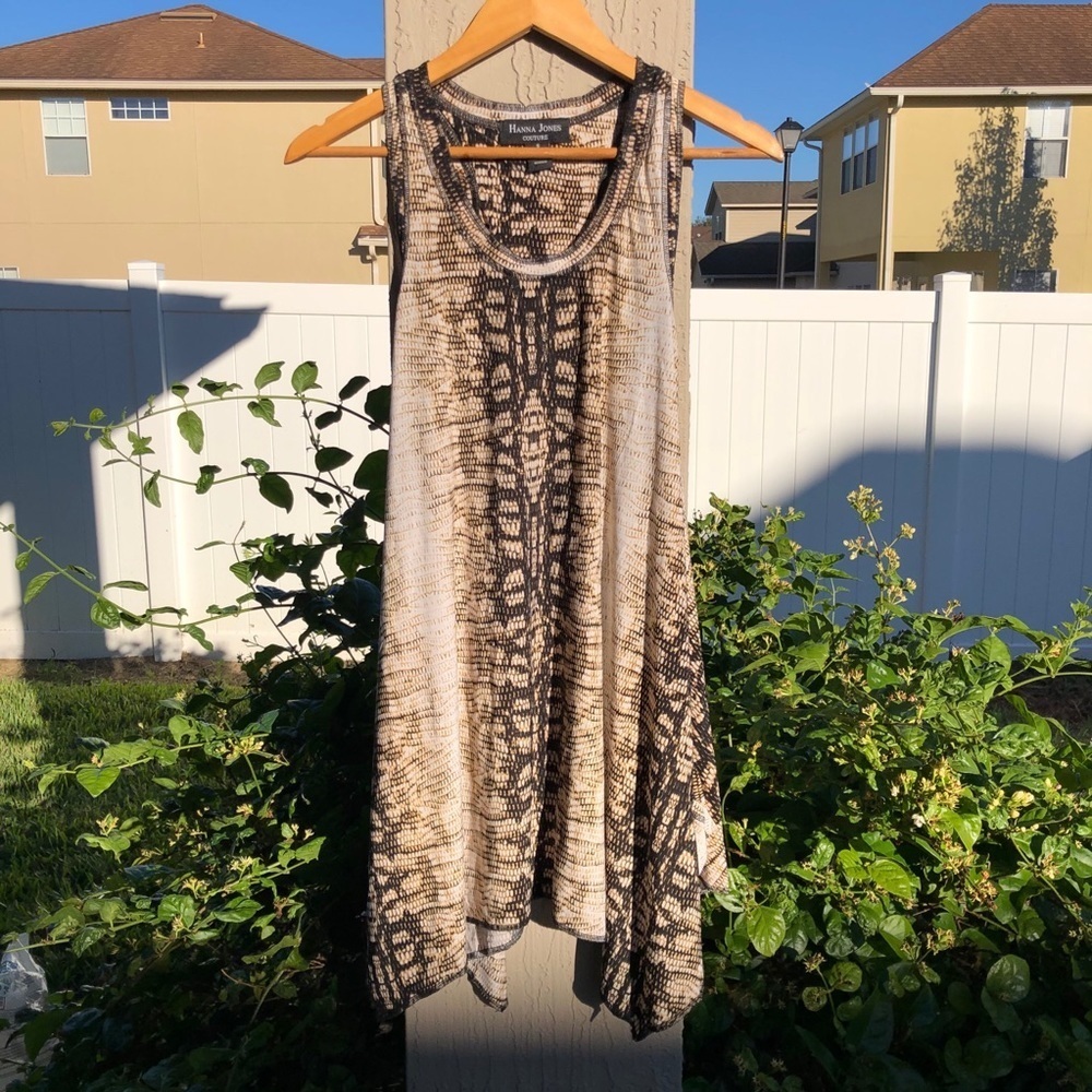 Hanna Jones Snake Print Tunic Dress Shift Pocket Small